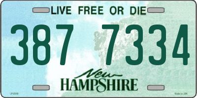 NH license plate 3877334