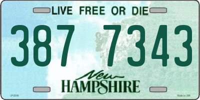 NH license plate 3877343