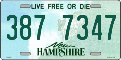 NH license plate 3877347