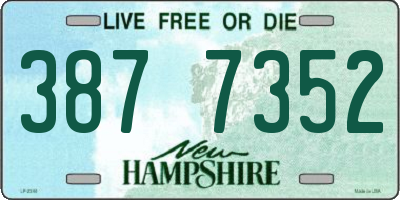 NH license plate 3877352