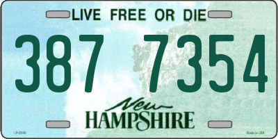 NH license plate 3877354