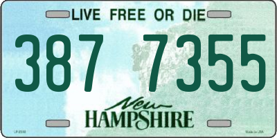 NH license plate 3877355