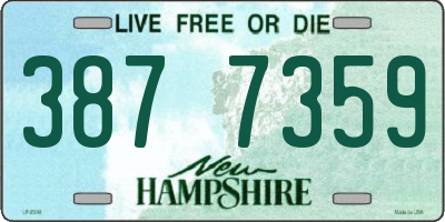 NH license plate 3877359