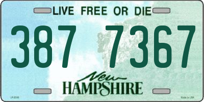 NH license plate 3877367