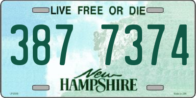 NH license plate 3877374