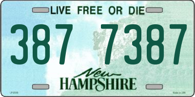 NH license plate 3877387