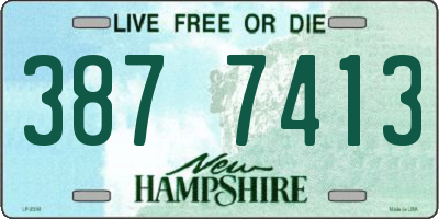 NH license plate 3877413