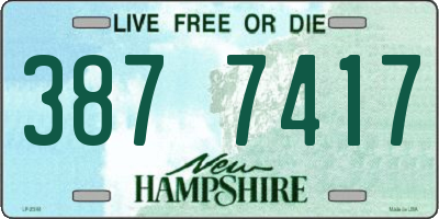 NH license plate 3877417