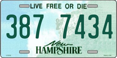 NH license plate 3877434