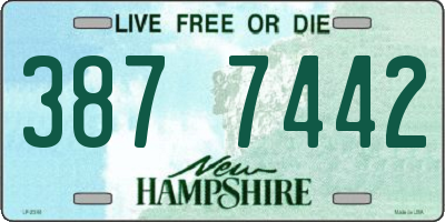 NH license plate 3877442