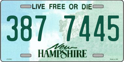 NH license plate 3877445
