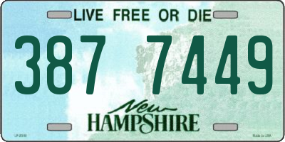 NH license plate 3877449