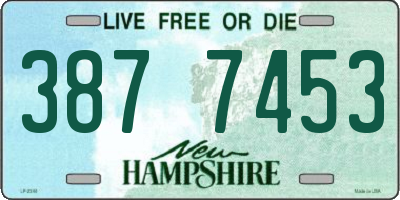NH license plate 3877453