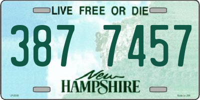 NH license plate 3877457