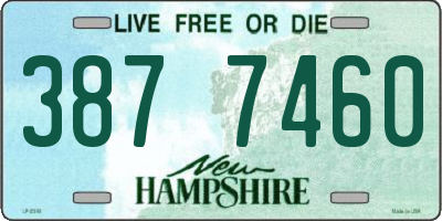 NH license plate 3877460