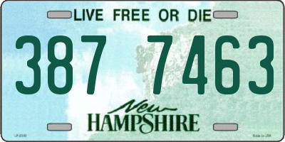 NH license plate 3877463