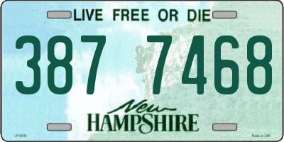 NH license plate 3877468