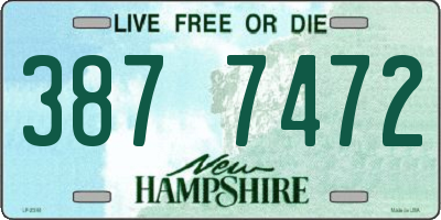 NH license plate 3877472