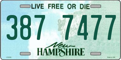 NH license plate 3877477