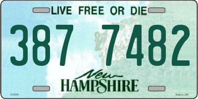 NH license plate 3877482