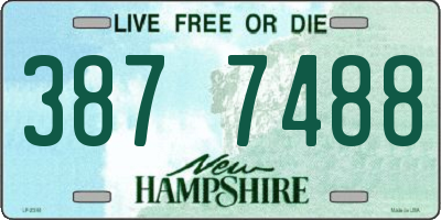 NH license plate 3877488