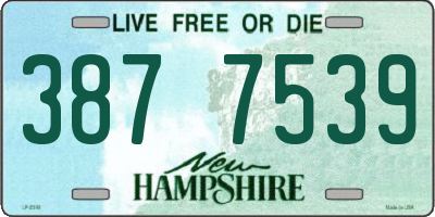 NH license plate 3877539