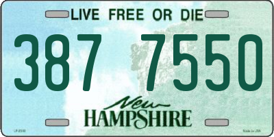 NH license plate 3877550
