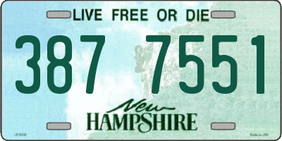 NH license plate 3877551