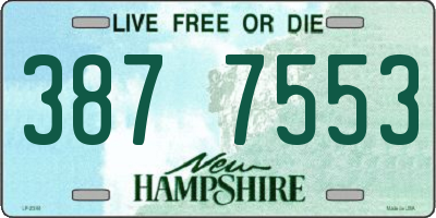 NH license plate 3877553