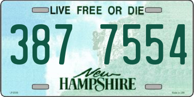 NH license plate 3877554