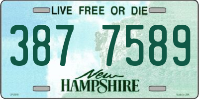 NH license plate 3877589