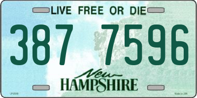 NH license plate 3877596