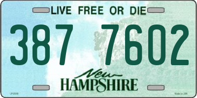 NH license plate 3877602