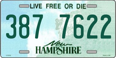 NH license plate 3877622