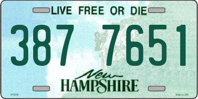 NH license plate 3877651