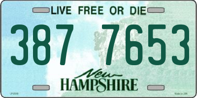 NH license plate 3877653