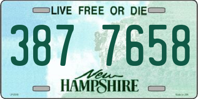 NH license plate 3877658