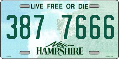 NH license plate 3877666