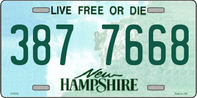 NH license plate 3877668