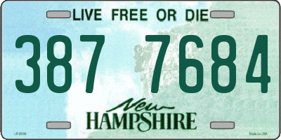 NH license plate 3877684