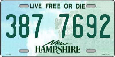 NH license plate 3877692