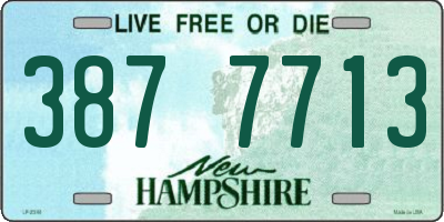 NH license plate 3877713