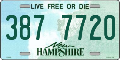 NH license plate 3877720
