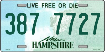 NH license plate 3877727