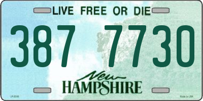 NH license plate 3877730