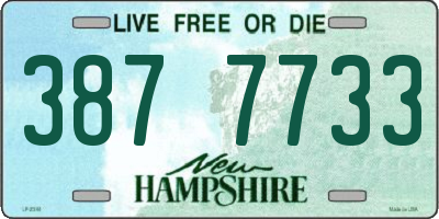 NH license plate 3877733