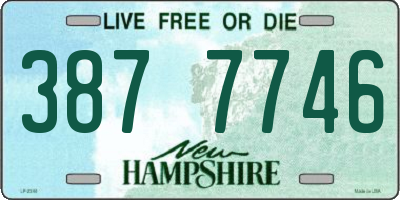 NH license plate 3877746
