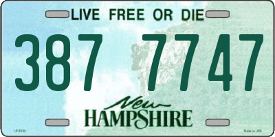 NH license plate 3877747