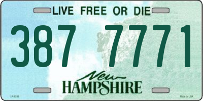 NH license plate 3877771