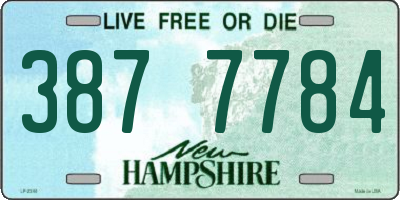 NH license plate 3877784